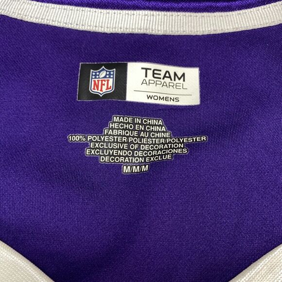 Minnesota Vikings Shirt Womens Medium Purple NFL Team Apparel Football Sports - Picture 6 of 12